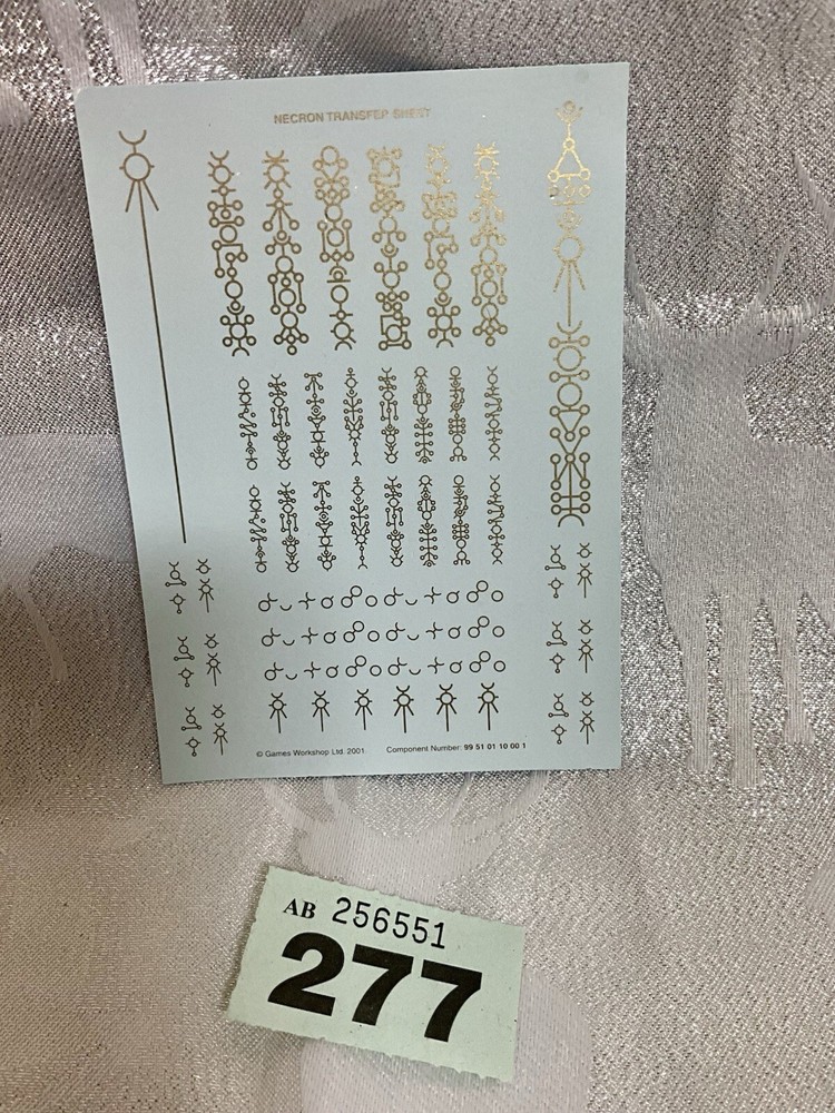 Necron Transfer Sheet - Warhammer 40,000 WH40K