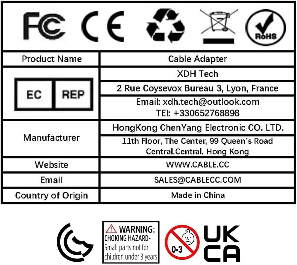 chenyang Mini USB Cable 2.0 Male to 5 Pin 0.5M, Left Angled
