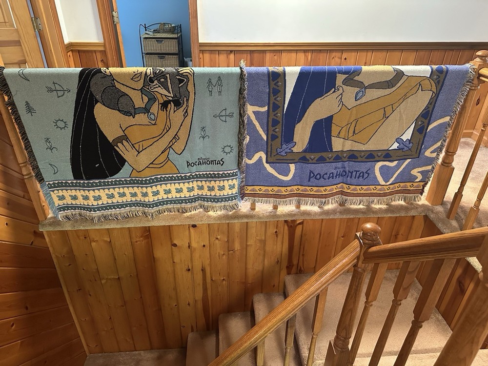 2 Pocahontas Blankets Tapestry Throws 1995, Some Snags