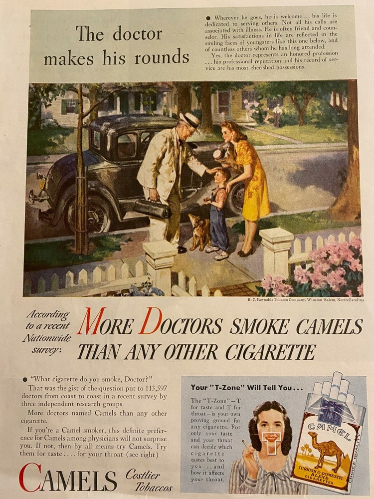 Camel Cigarettes, Full Page Vintage Print Ad