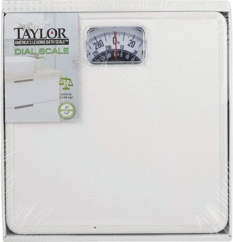 Precision Products White Square Mechanical Bath Scale