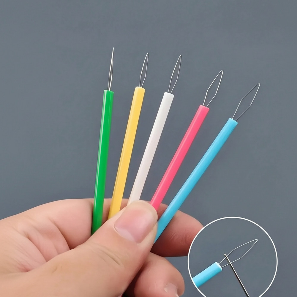 5pcs Plastic Needle Threaders Easy Threading Sewing Tools Sewing Machine Needle