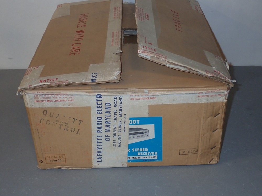 Original Lafayette LR-900T Receiver Boxes, Boxes Only