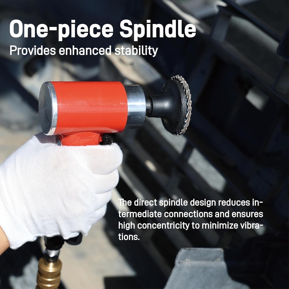 Efficient 2-Inch Pneumatic Mini Sander for Auto Paint Repair - 41 Discs Included