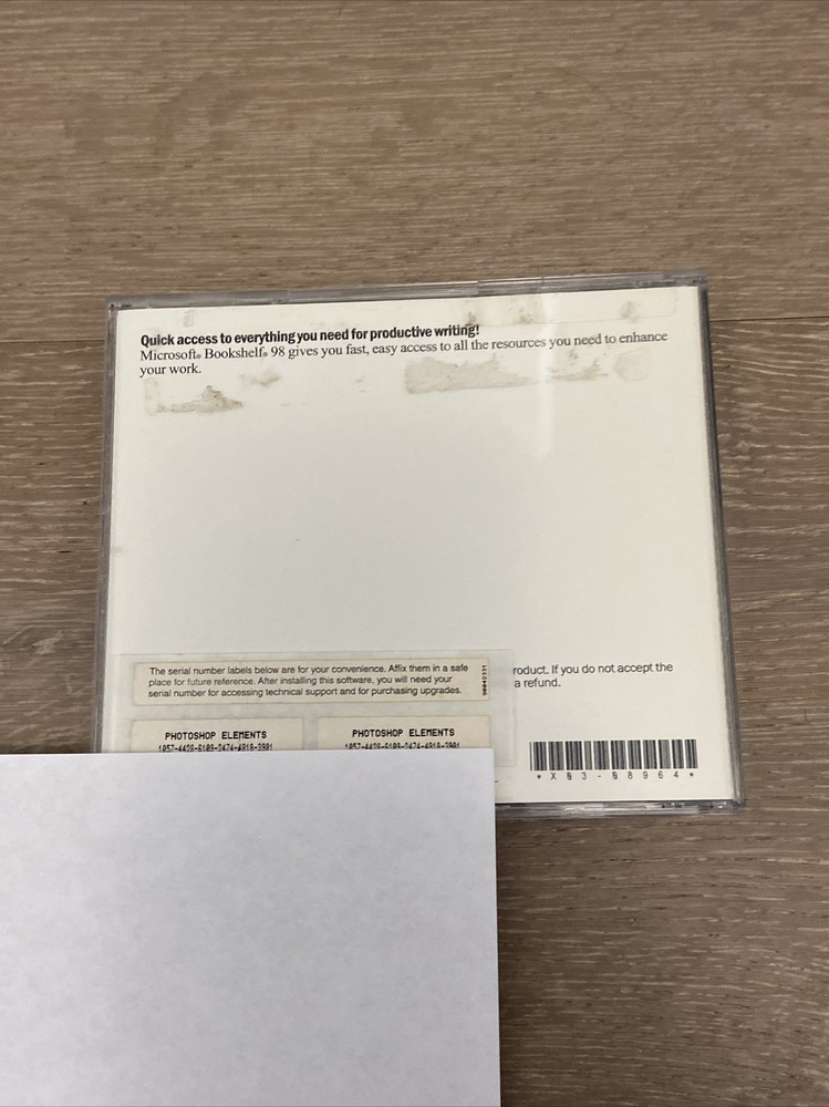 Microsoft Bookshelf 98 Reference Library cd rom Windows NT/Windows 95 w/Serial#