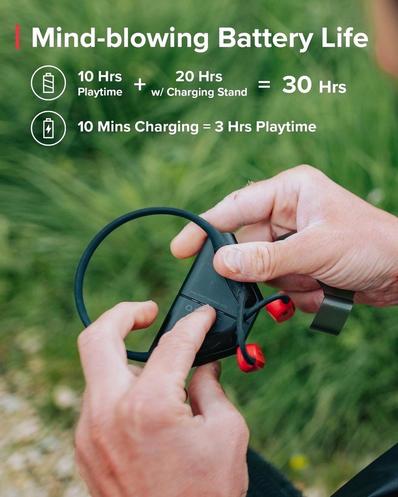 SUUNTO Wing Open-Ear Bone Conduction Headphone, Bluetooth Wireless Sport