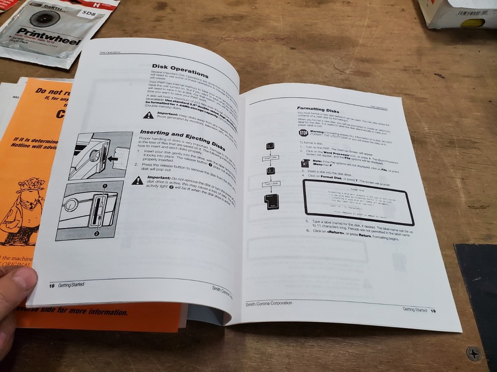 Smith Corona PWP 5450 PWP 5500 Electronic Typewriter Owners Reference Manuals