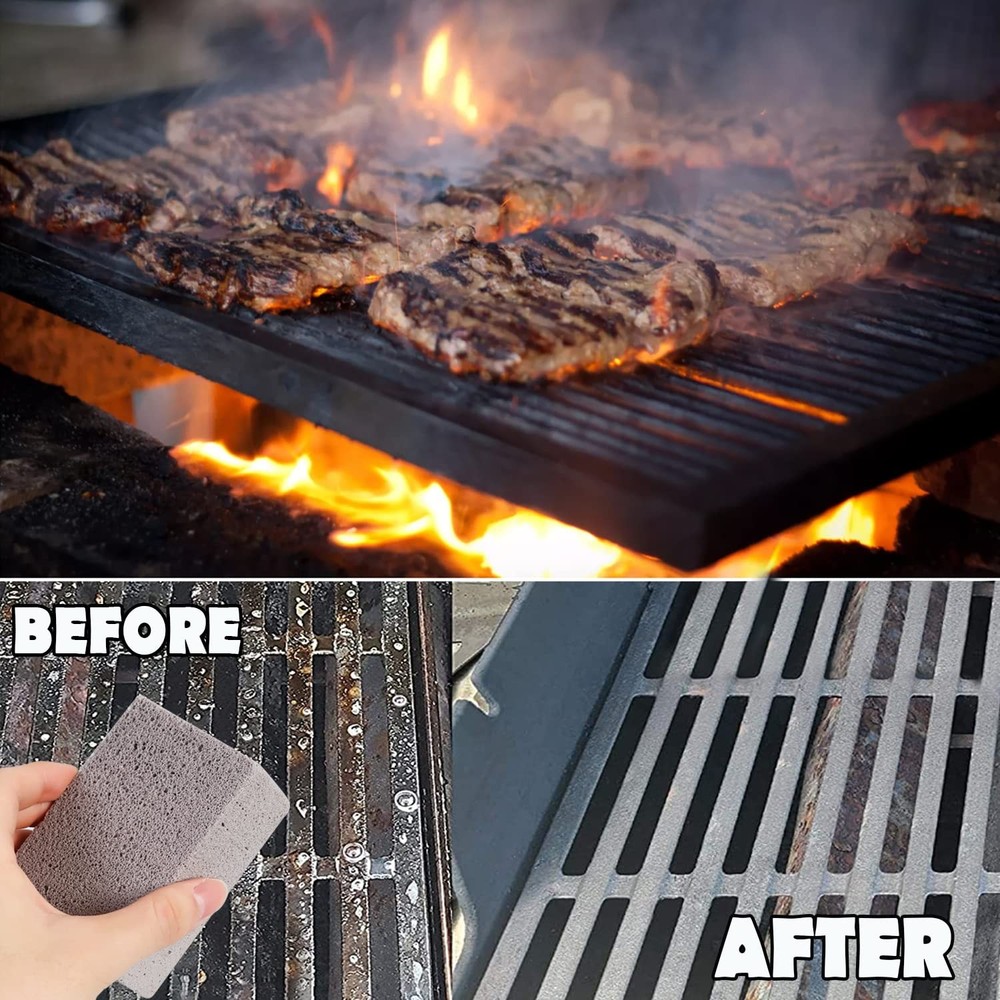 KAYCROWN Grill Griddle Cleaning Brick Block, Gray