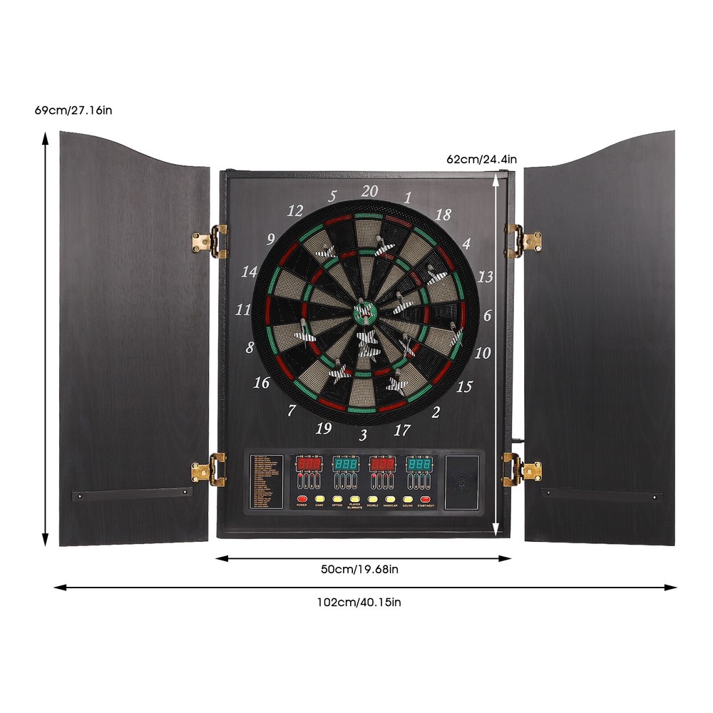12*Darts Electronic Dart Machine Wall-mounted Decorative Dartboard Cabinet