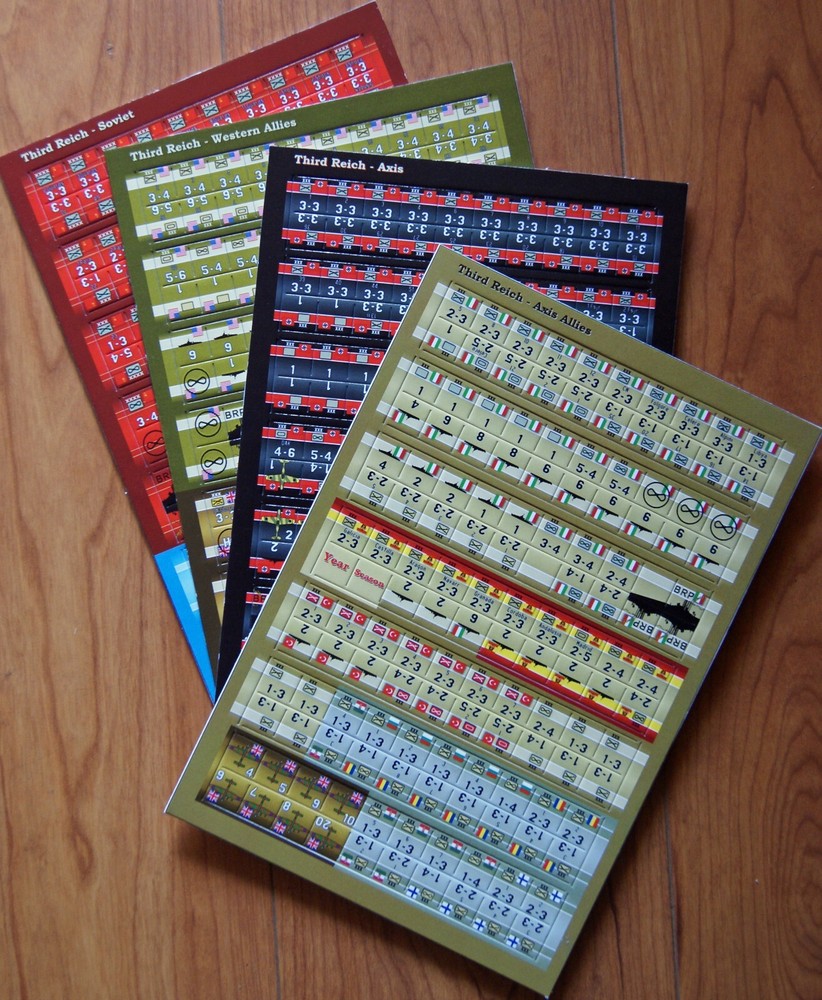 Replacement Counters for Avalon Hill’s Third Reich – Die-Cut
