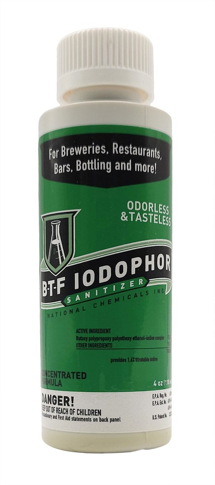 1 X BTF Iodophor Sanitizer - 4 oz.
