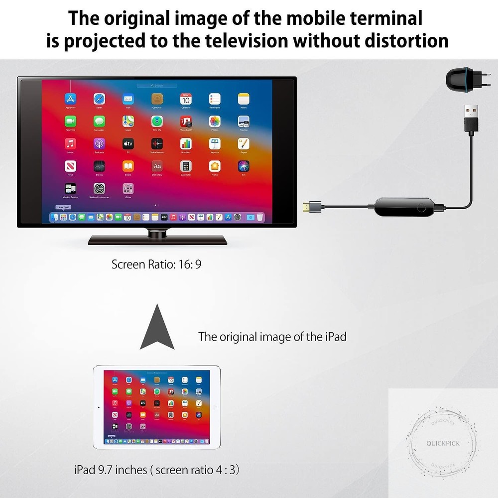 iOS Wireless HDMI Display Adapter (iOS only), Streaming Device for All iPhone Mo