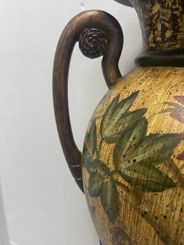 Painted Floral Urn Lamp