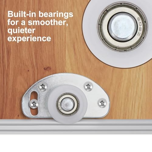 Sliding Closet Door Hardware Kit – 4 Pack Bottom Rollers & 4 Pack Replacement