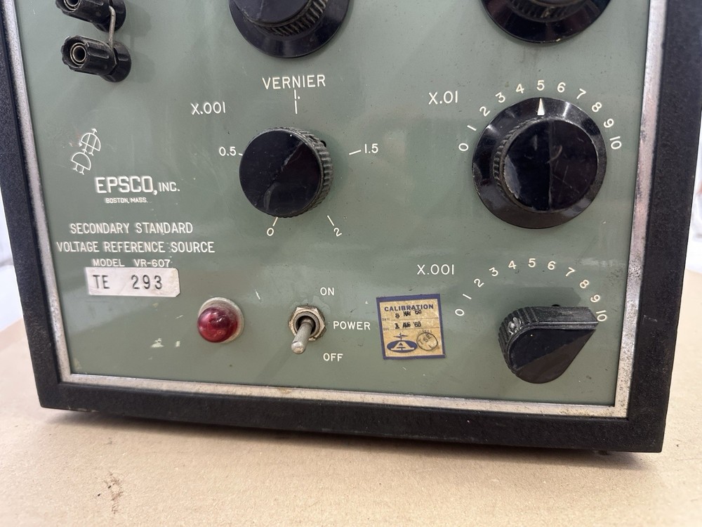 Epsco Secondary Standard Voltage Reference Source Model VR-607 Untested*
