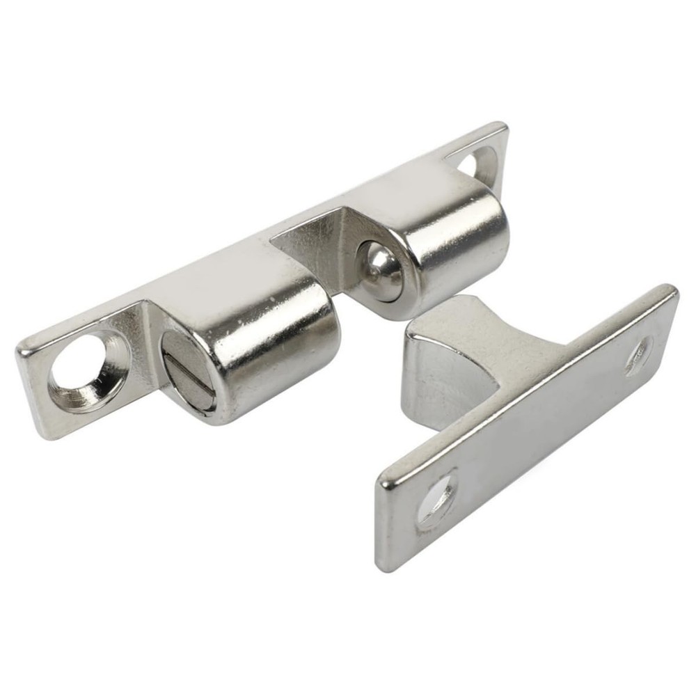 2Pcs Cabinet Door Catch, Solid Stainless Steel Adjustable Ball Tension Roller Ca