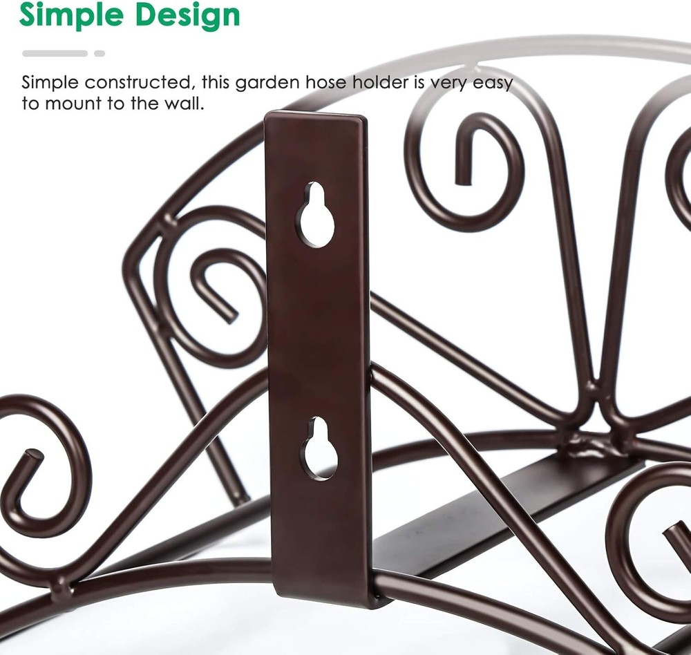 Weather Resistant Bronze Hose Holder - Heavy Duty & Space-Saving Design