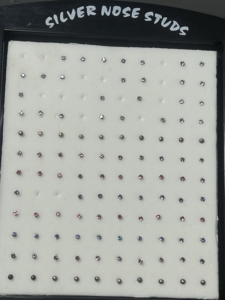 .925 Sterling Silver Nose Studs, (Small Tiny ) ~
