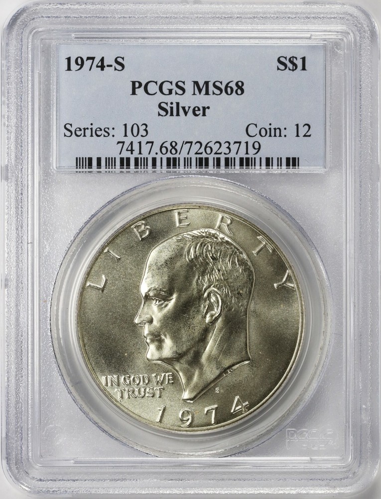 1974-S $1 Eisenhower Dollar PCGS MS68