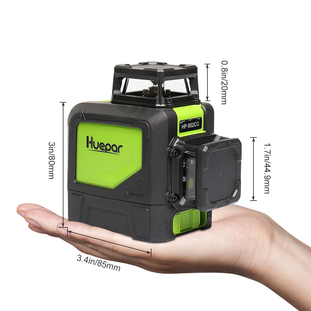 Self Leveling Laser Level Horizontal Vertical Line Green + Laser Receiver Huepar