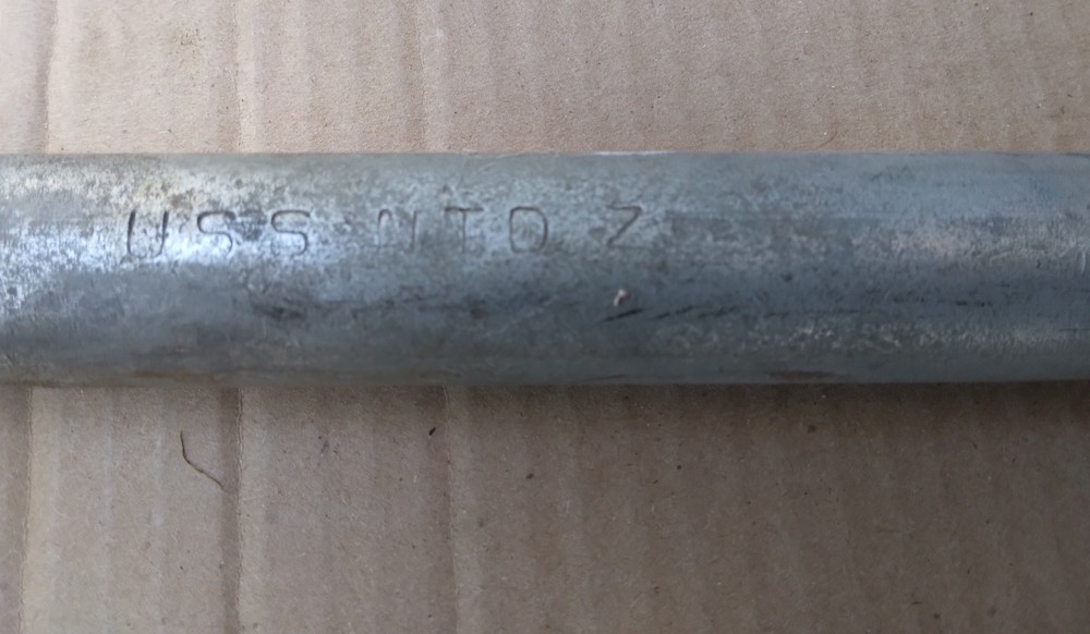 Ridgid No. 2-S spiral reamer, rusty, handle about 18 inches