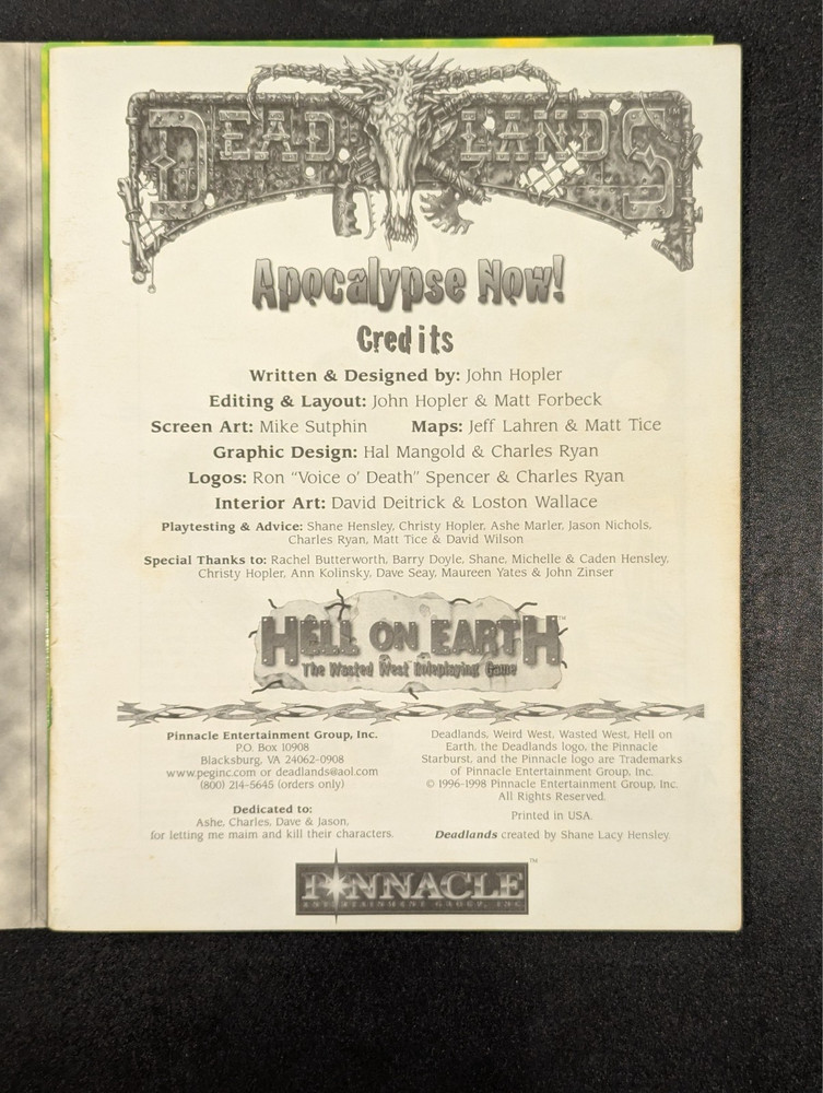 Radiation Screen - Hell on Earth - Deadlands - Pinnacle