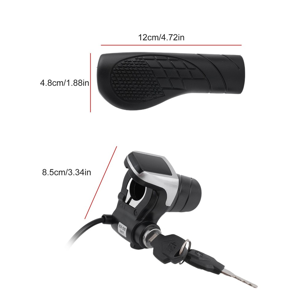 36V Electric Bicycle Display Speed Control Handlebar Lock Throttle Accelerator