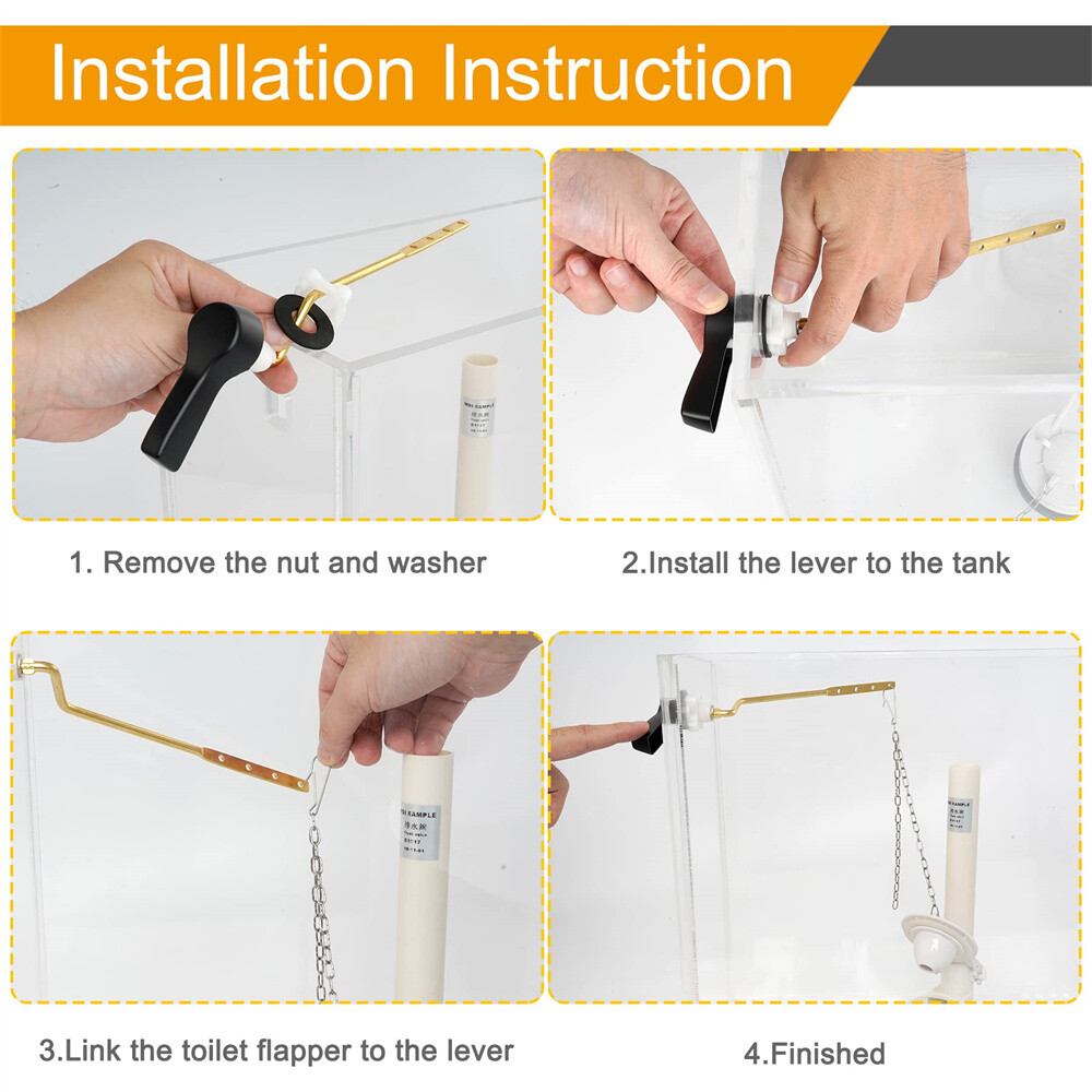 Universal Side Mount Toilet Handle Tank Flush Lever Replacement Handle