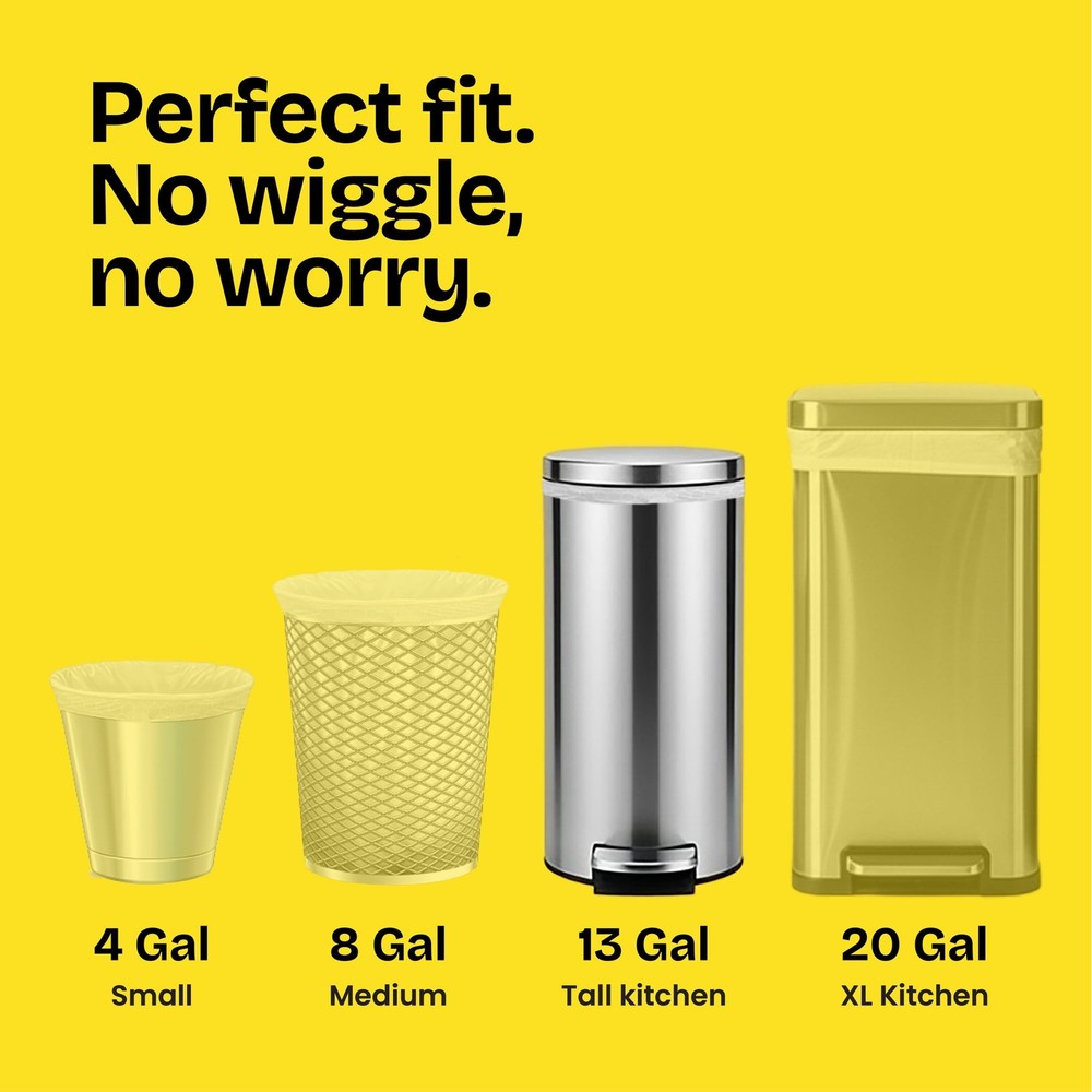 ForceFlex Tall Kitchen Drawstring Trash Bags 13 Gal Pine-Sol Original