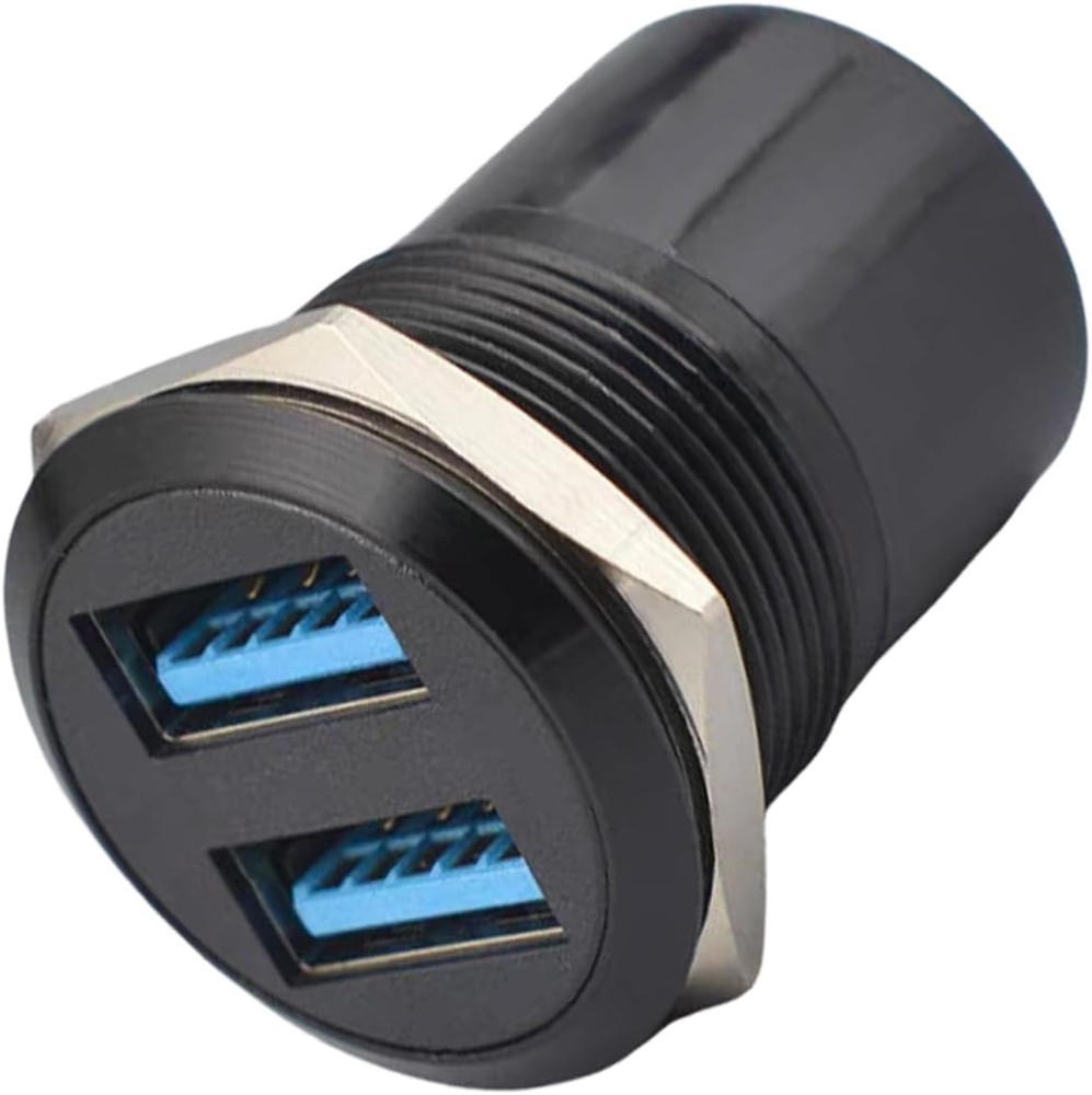 Danfetsoy USB 3.0 Panel Mount Adapter, D-Type Solderless Grey