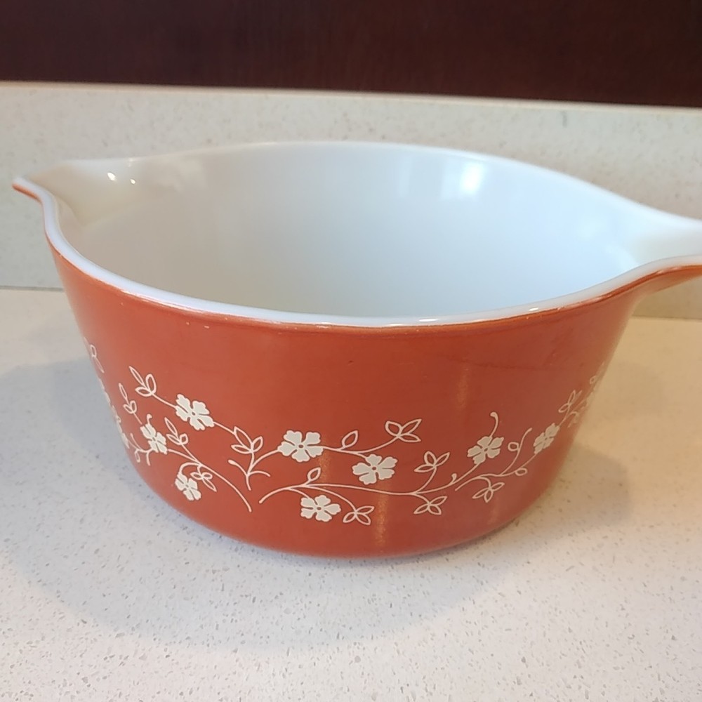 Pyrex small vintage bowl fall or summer baking dish