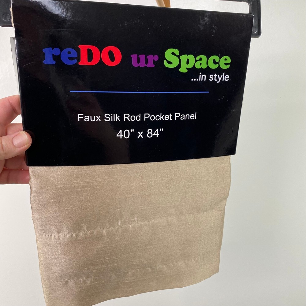NWT Taupe Redo Urspace in Style Curtain Panel Faux Silk - one panel
