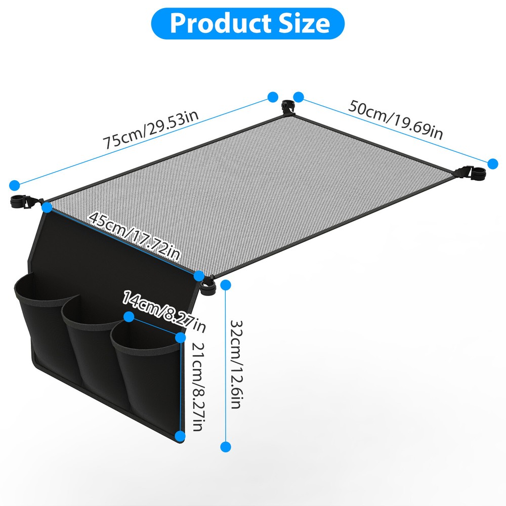 Height Adjustable Camping Table w/ Mesh Desktop, Picnic Table w/ Carry Handle