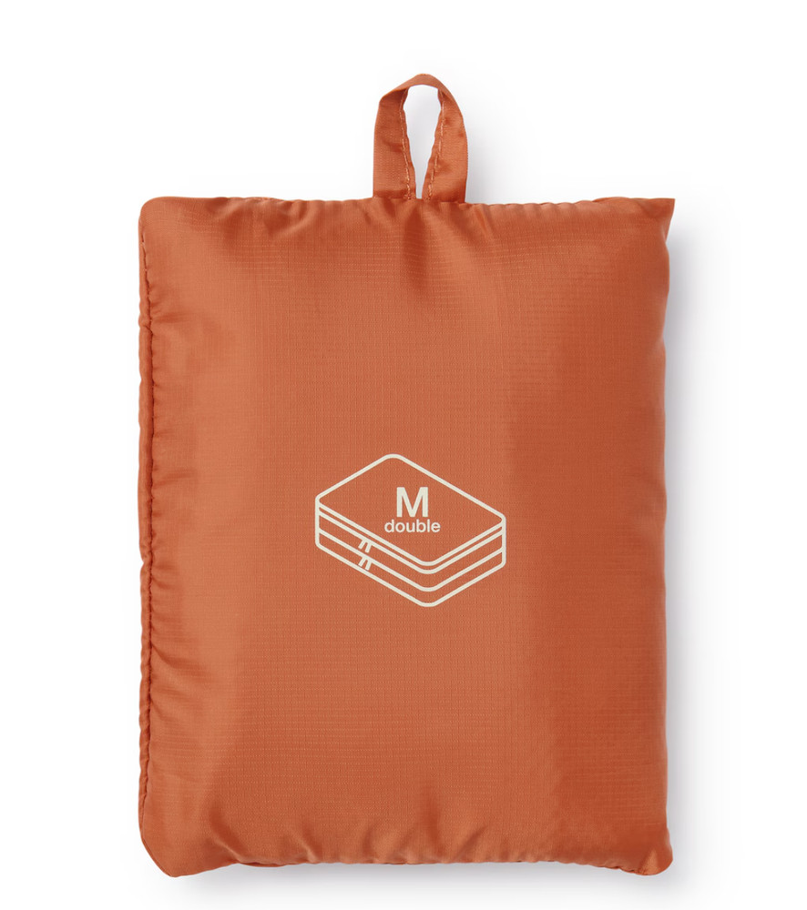 Muji Foldable Polyester Sorting Case Double type Orange M 26x40x10cm