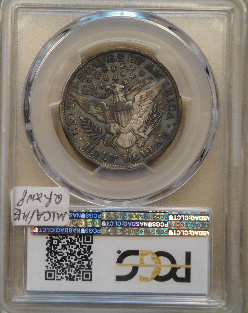 1908-O Barber Half Dollar 50c PCGS Certified VF30 as Pictured