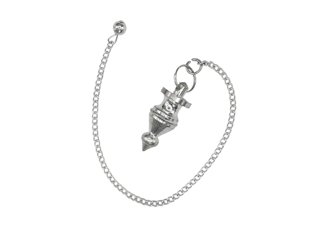 Silver Tear Drop with Ring Plate Steel Copper Pendulum for Divination