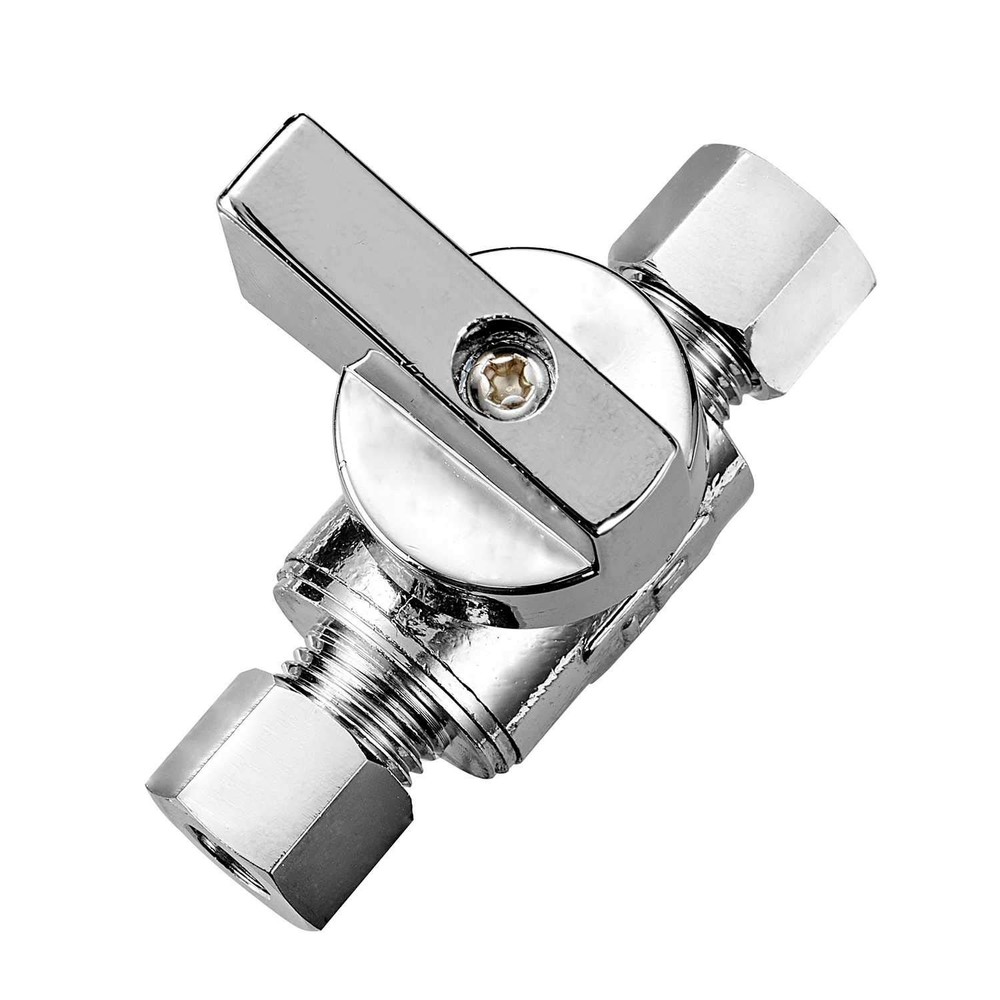 Minimprover 2 Pack Premium Brass 1/4" Compression x 1/4" Compression Angle Va...