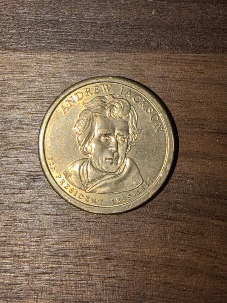 andrew jackson 2008 P one dollar coin