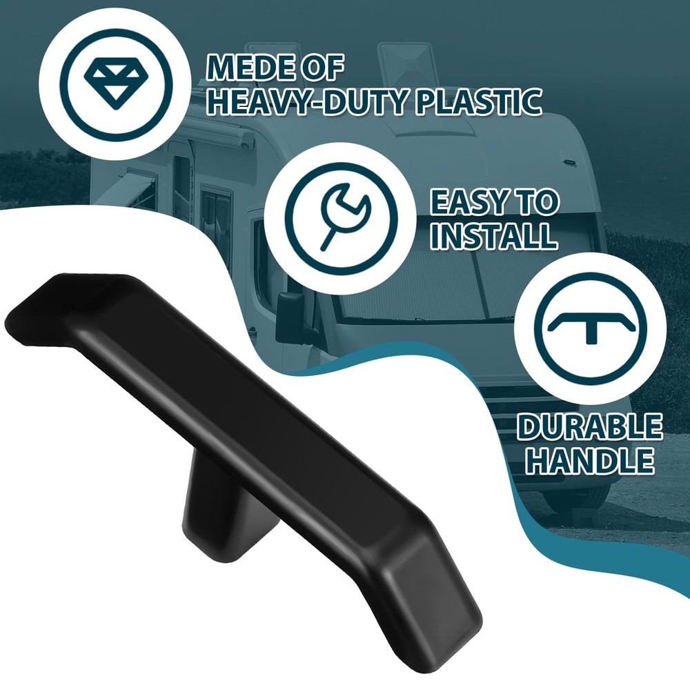 Wonderjune 3 Pack RV Waste Valve Handle Replacement, Extension Black