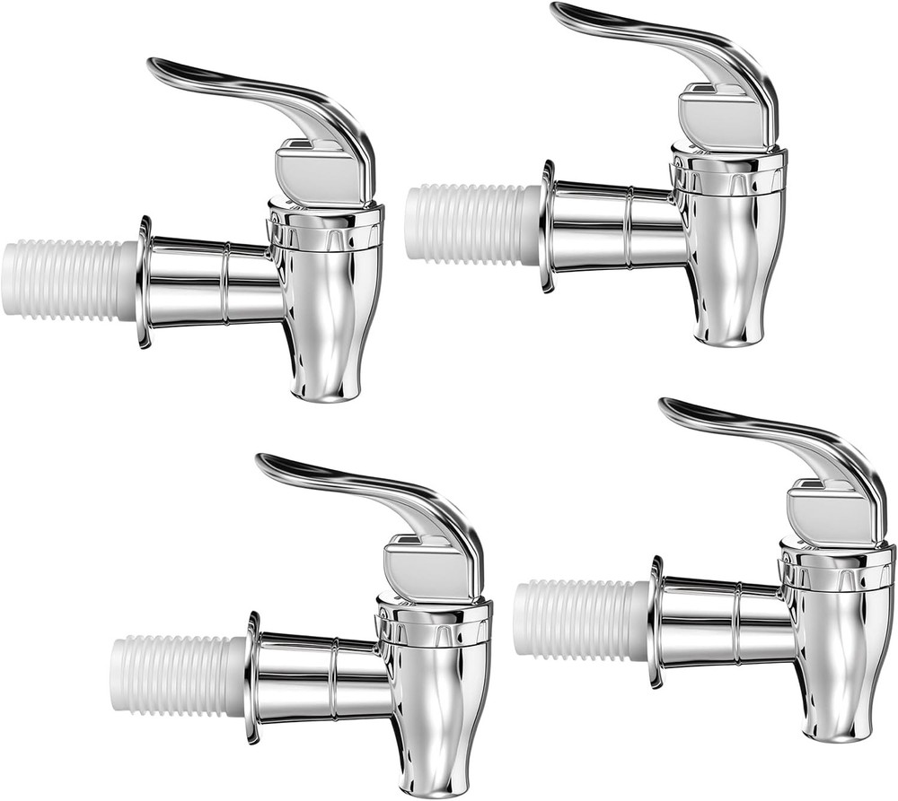 4 PCS Spigot for Beverage Dispenser Replacement, Plastic Water Jug Spigot, Outdo