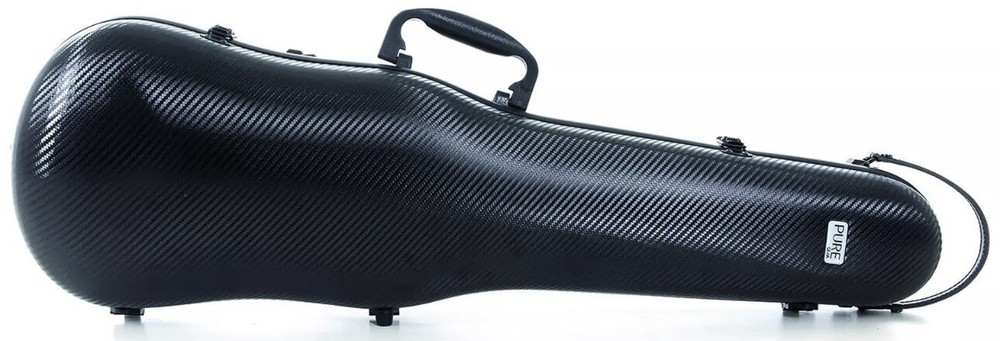 PURE by GEWA Violin Case, Polycarbonate 1.8, Shaped, Black, Subway Handle 4/4