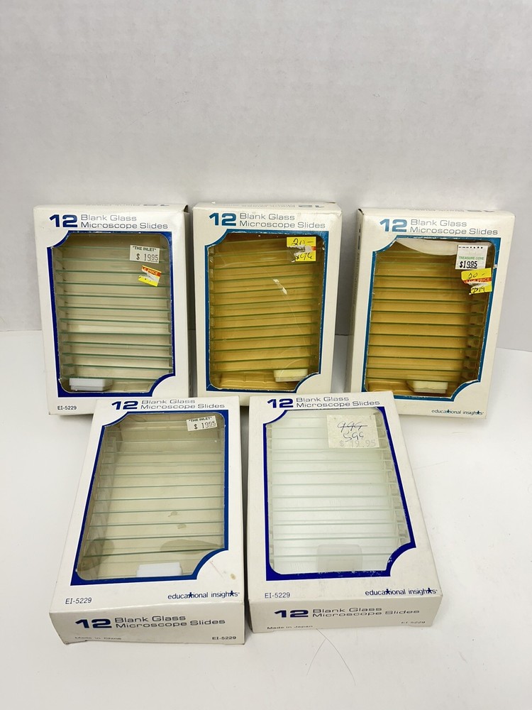 12 blank glass microscope slides 60 slides