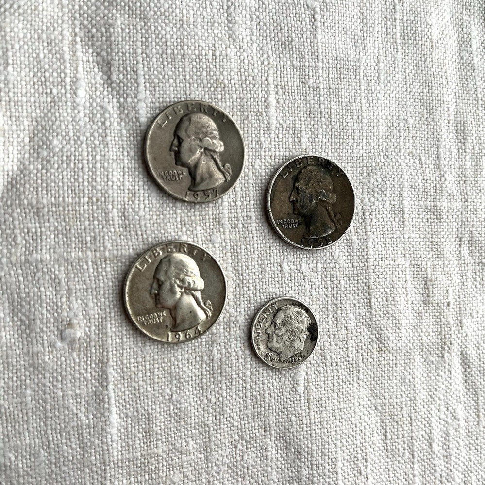 US Silver Quarters And Dime