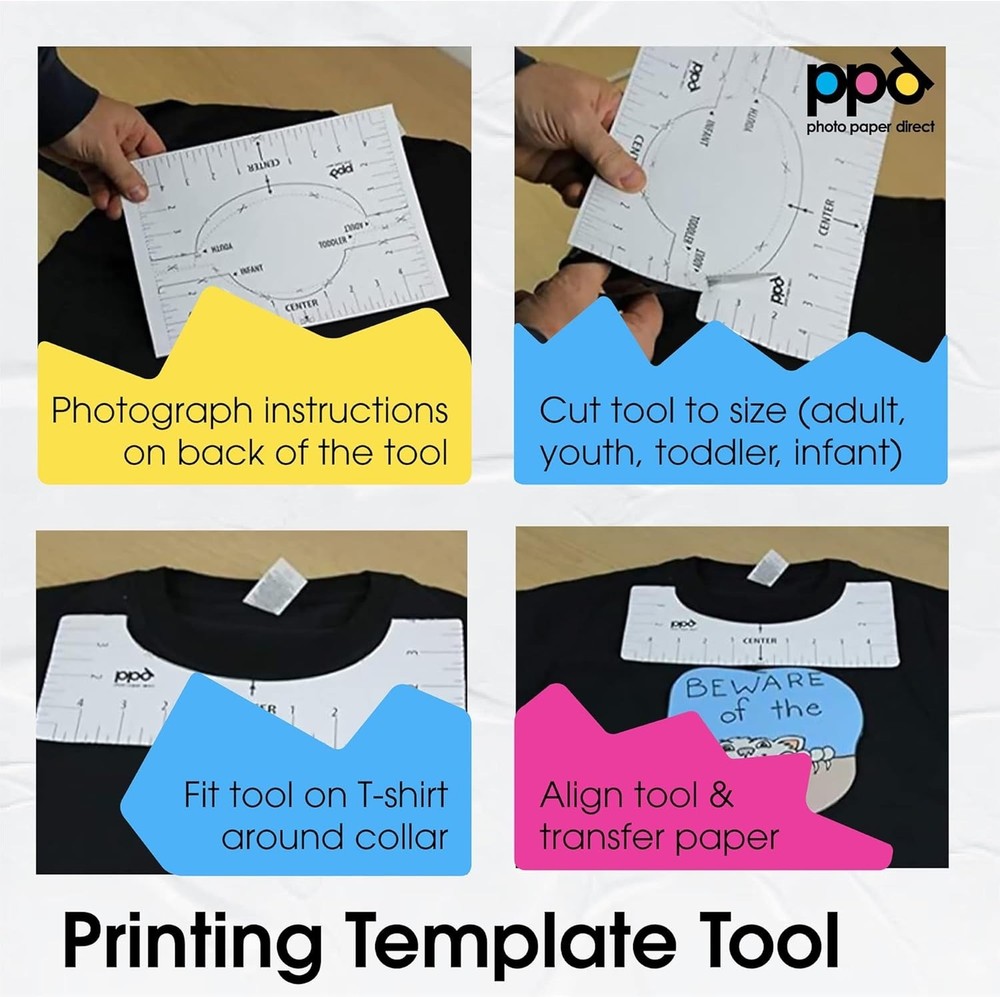 Durable Inkjet Iron-on Heat Transfer Paper - 5 Sheets for Dark Fabric Projects