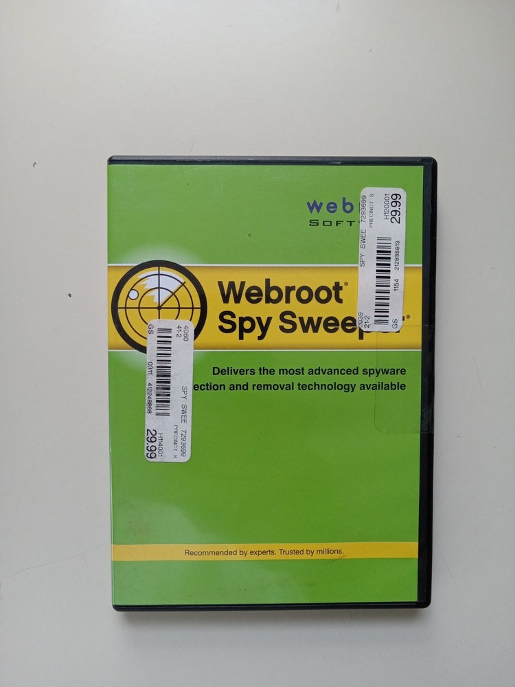 Webroot Software, Spy Sweeper, Windows, 2003-2007 (Excellent CD-Rom, With Code)