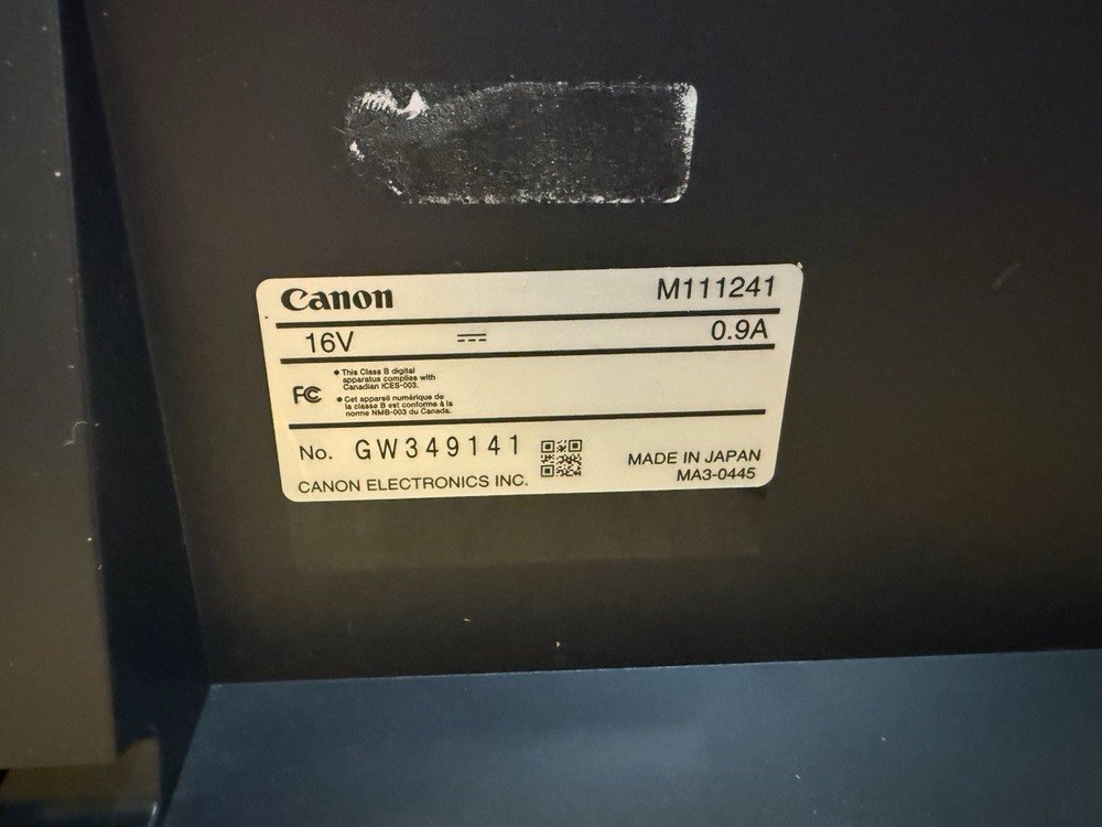 Canon Image Formula DR-C225 Document Scanner w/ Power Adapter