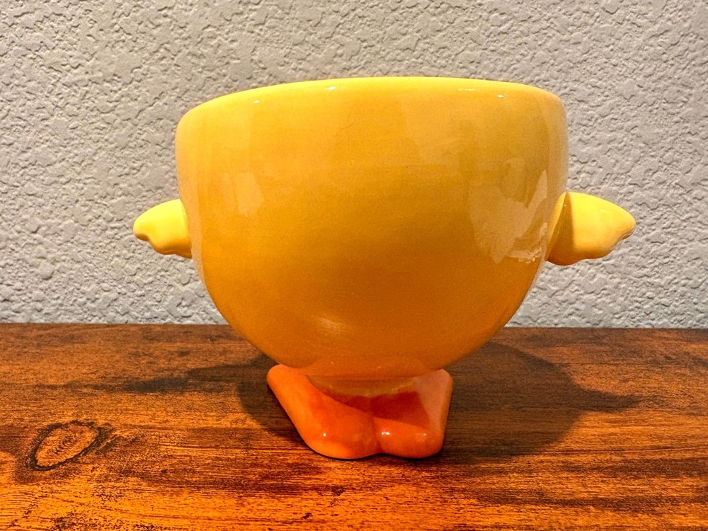 Hallmark Yellow Ceramic Chick Candy Dish / Planter Bowl – 5" | Easter Decor