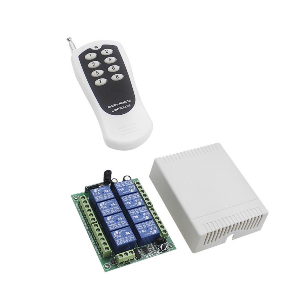 DC12V Relay 433mhz Multi Functional 433mhz 8CH wireless RF Remote Control Switch