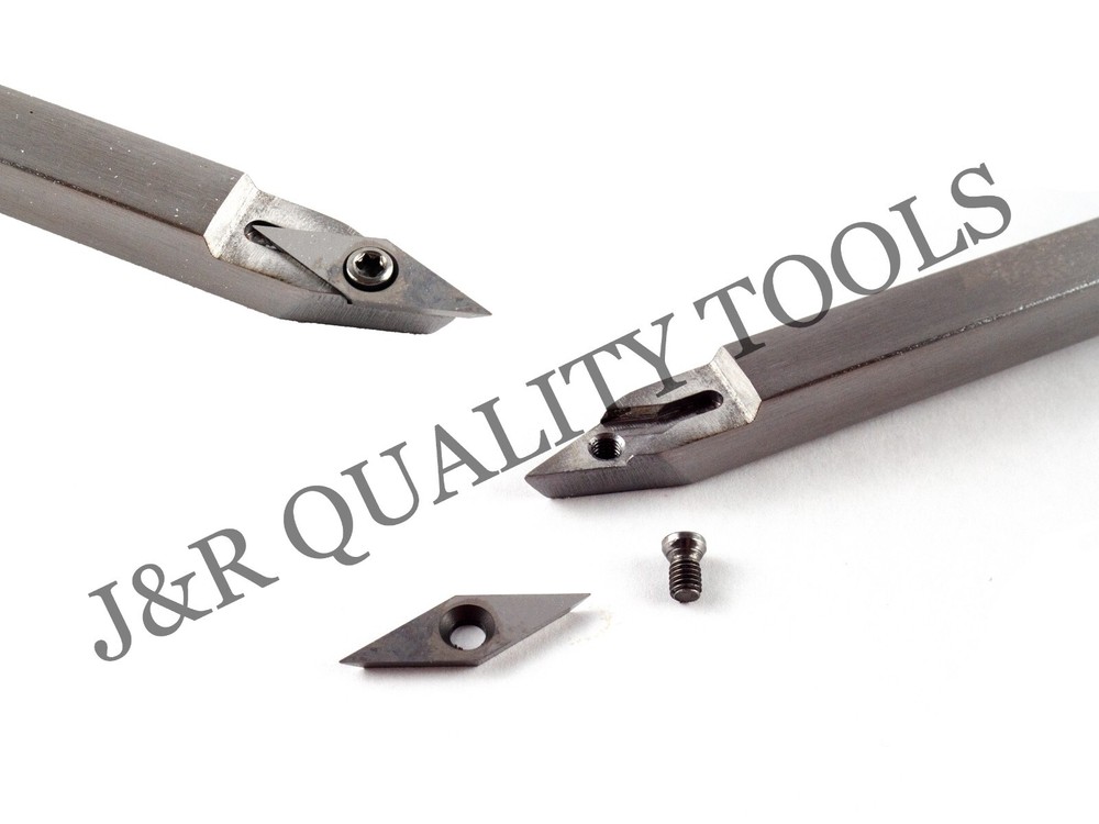 VCT 3pc carbide wood lathe turning chisel tool set with replaceable tips