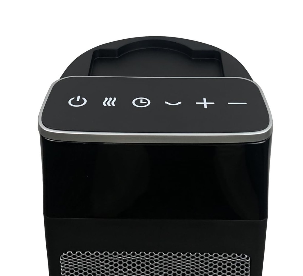 Deluxe Digital 30" Oscillating Ceramic Tower Space Heater with 30", Black
